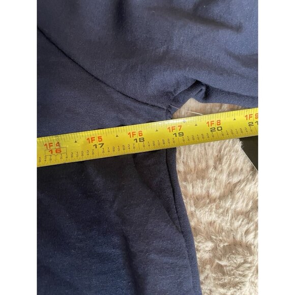 Athletic Works Women's French Terry Mock Neck Hoodie, Dark Navy Size S(4-6) - Picture 7 of 10